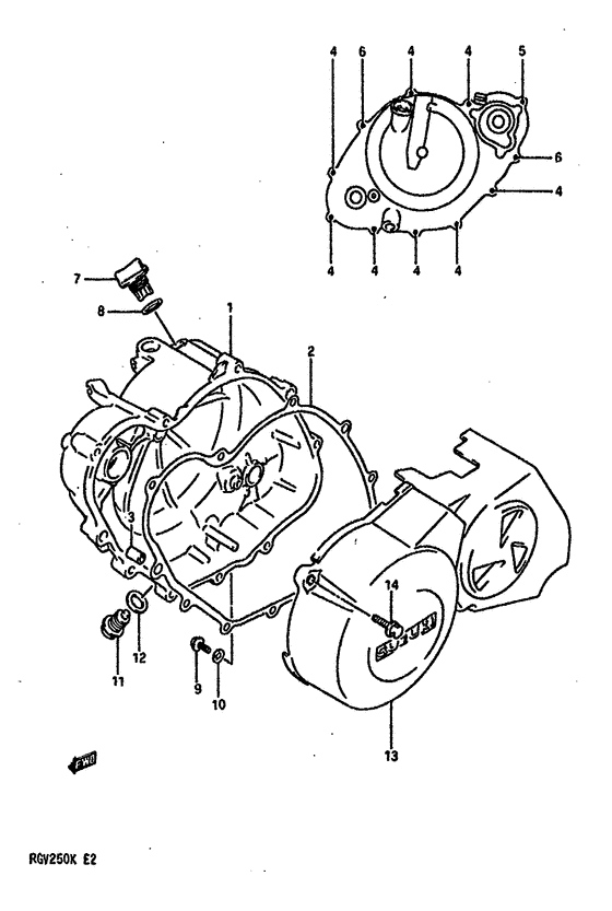 Crankcase cover ass`y  (v