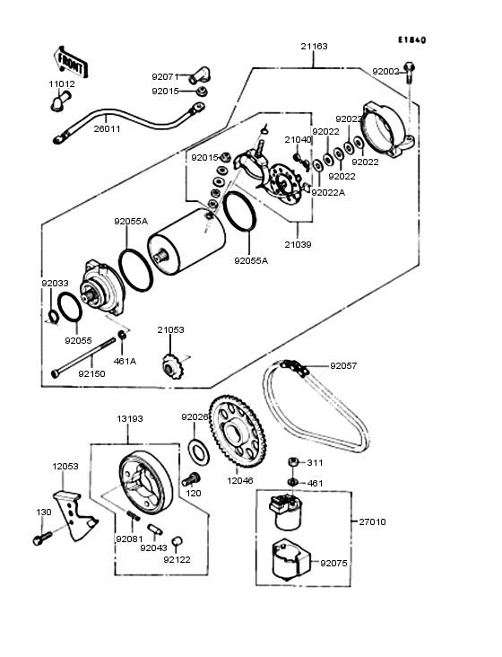 Starter motor/starter clutch