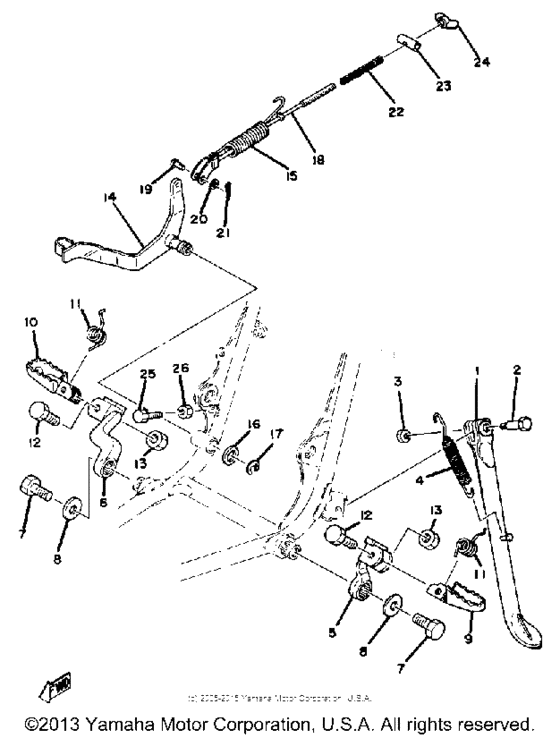 Stand - footrest - brake pedal