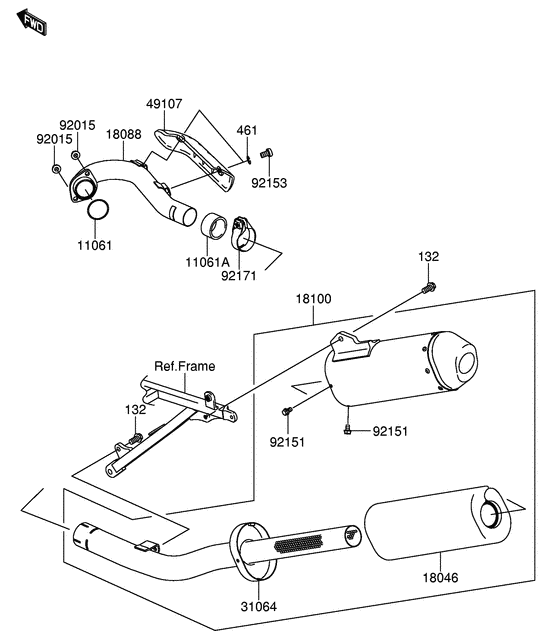 RM-Z250 Muffler comp