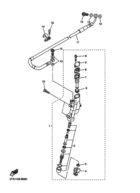 WR250F Задний тормозной цилиндр