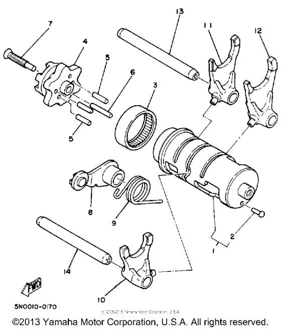 BW200S Shift cam - fork