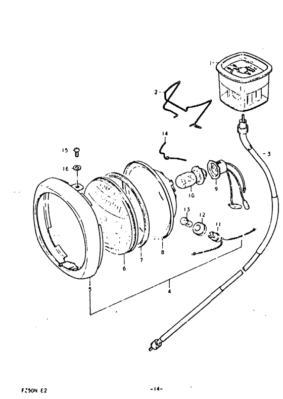 Speedometer - headlamp