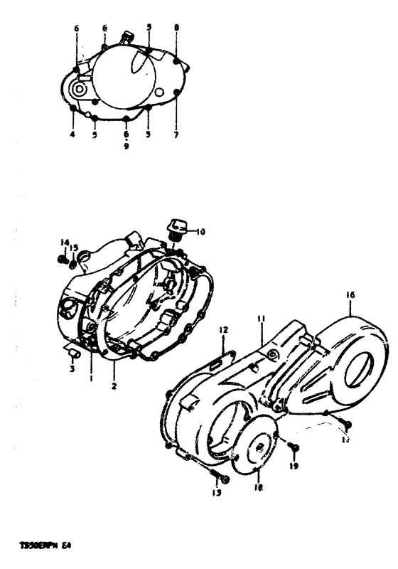 Crankcase cover ass`y  (v