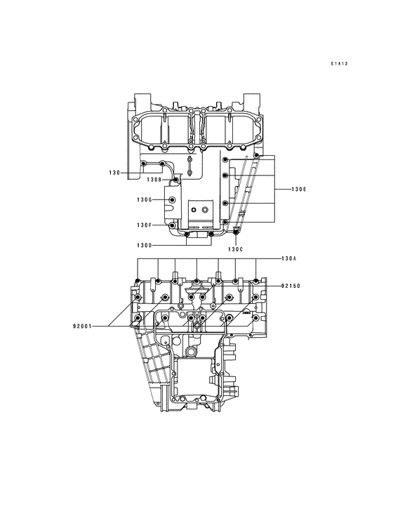 ZX600 Болты крепления картера