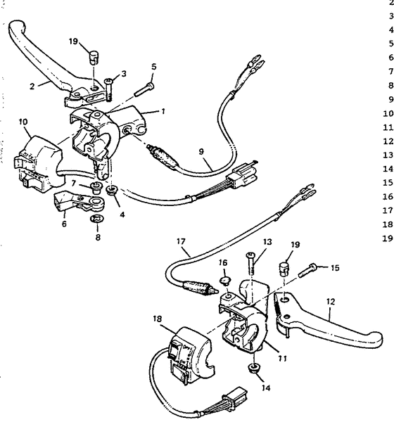 Handle switch. lever