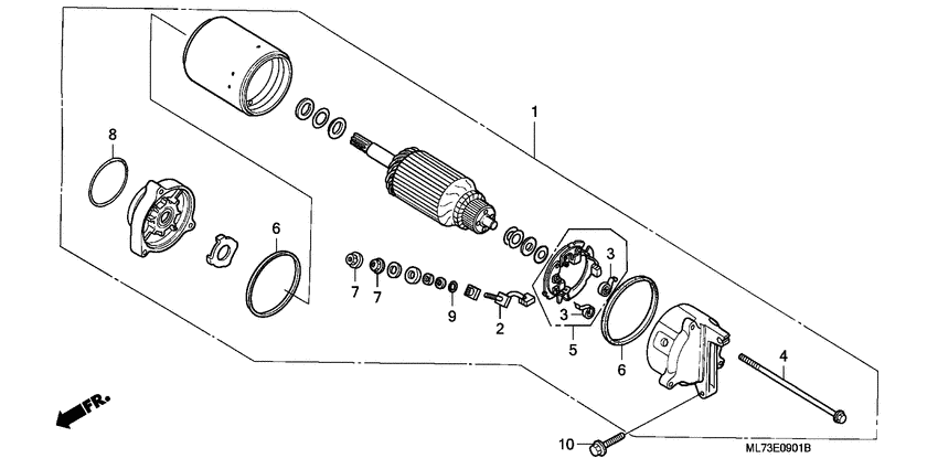 VFR750F Стартерный мотор