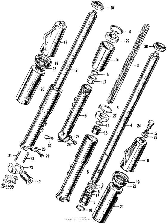 Cb160 front fork