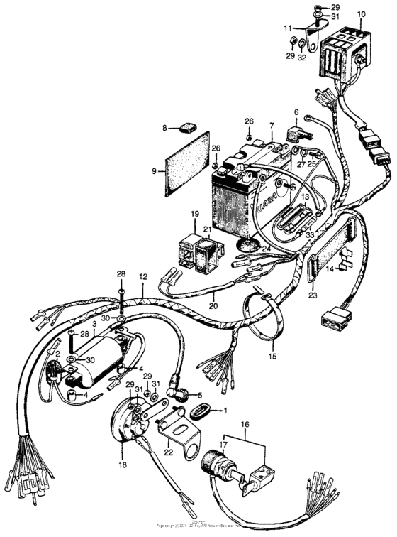Wire harness + battery