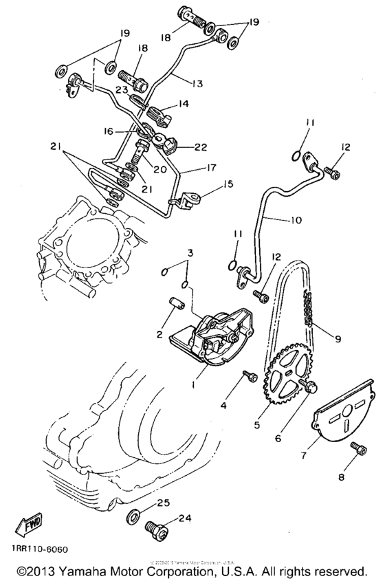 XV750FC Масляный насос