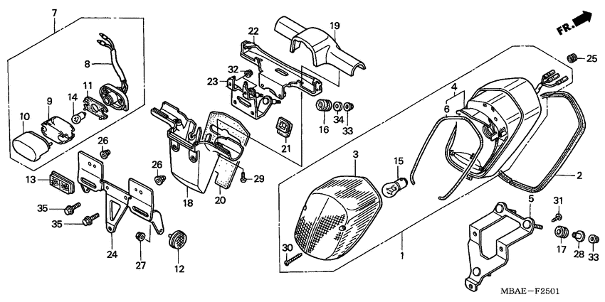 VT750C3 Taillight unit ass`y