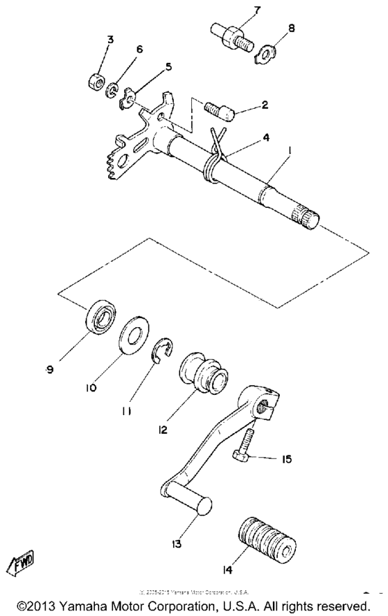 XT500H Shift shaft pedal
