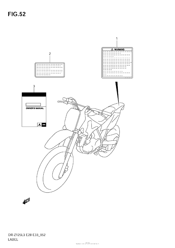 Label (Dr-Z125Ll3 E33)