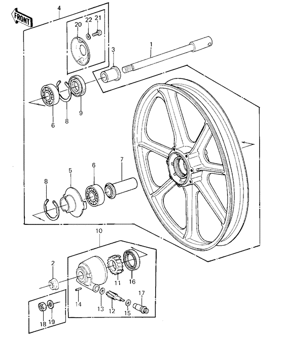 Front wheel/hub