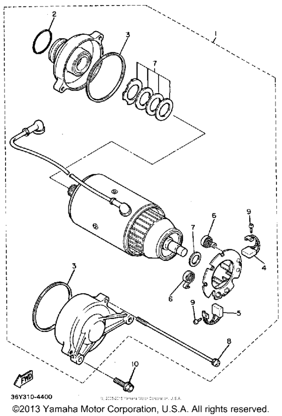 FJ1200T Стартер
