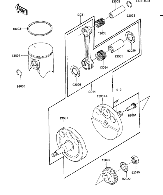 Crankshaft/piston