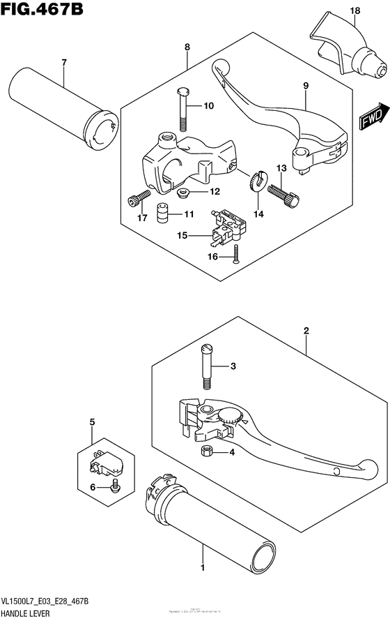 Handle Lever (Vl1500Bl7 E28)