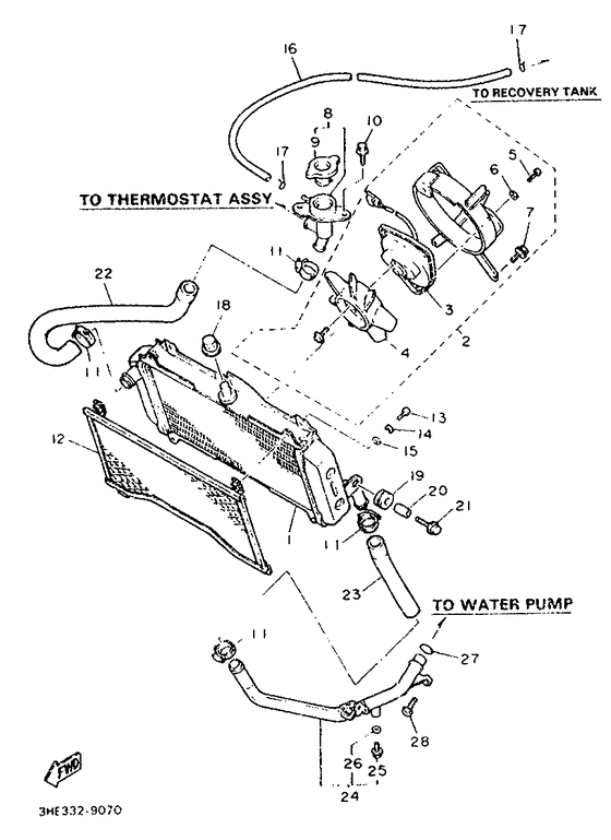 FZR600 Radiator. hose