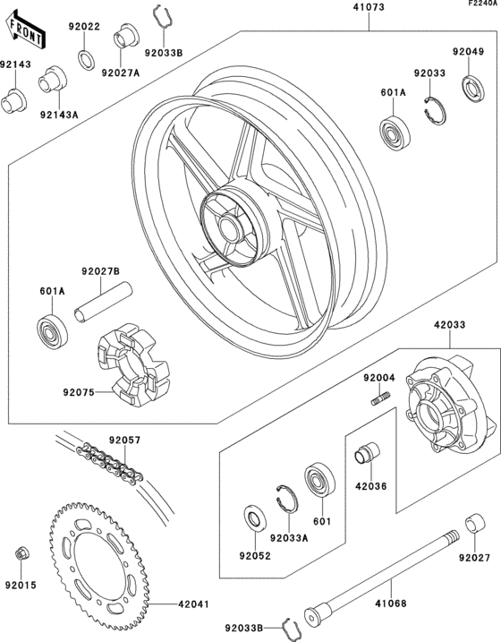Rear hub(zr550b-024011-)