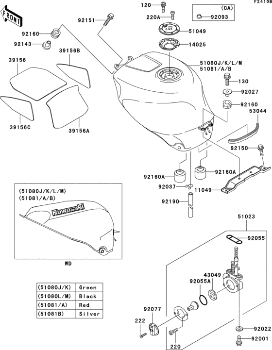 Fuel tank(1/2)(zx750-p3/p4)