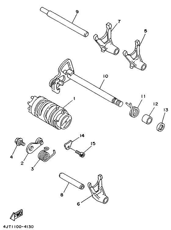 TZ125 Shift cam. fork