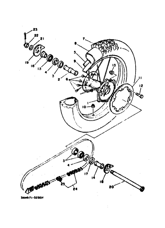 Rear wheel complete assy