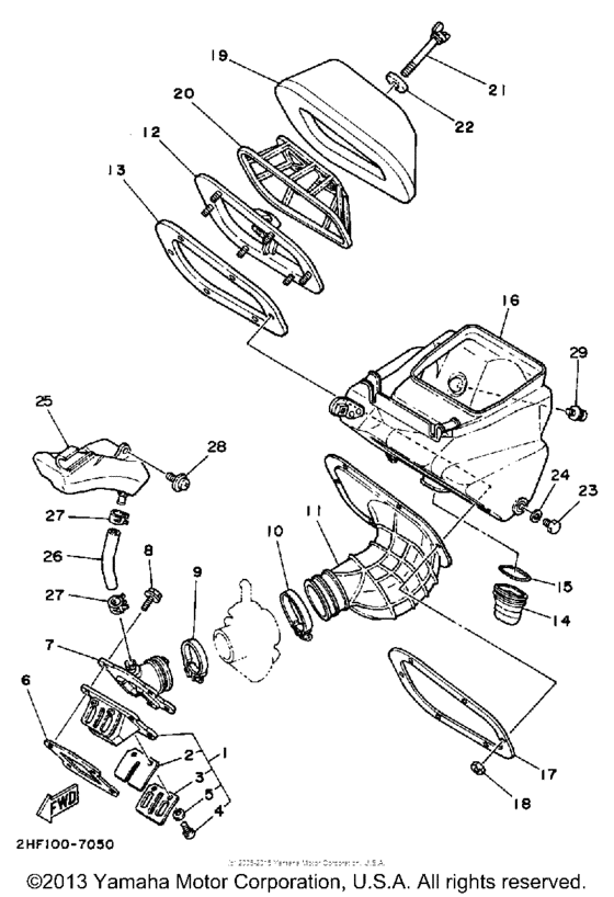 YZ80T (Motocross) Воздушный фильтр