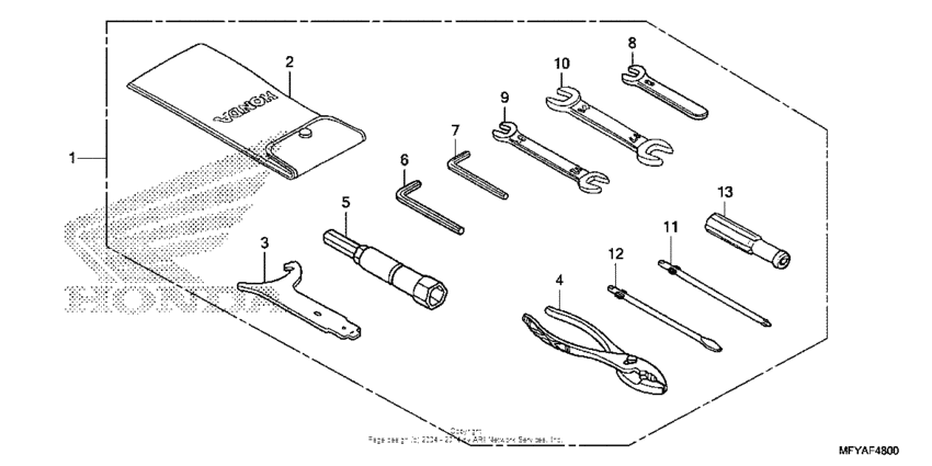 VT1300CS (ABS) Инструмент