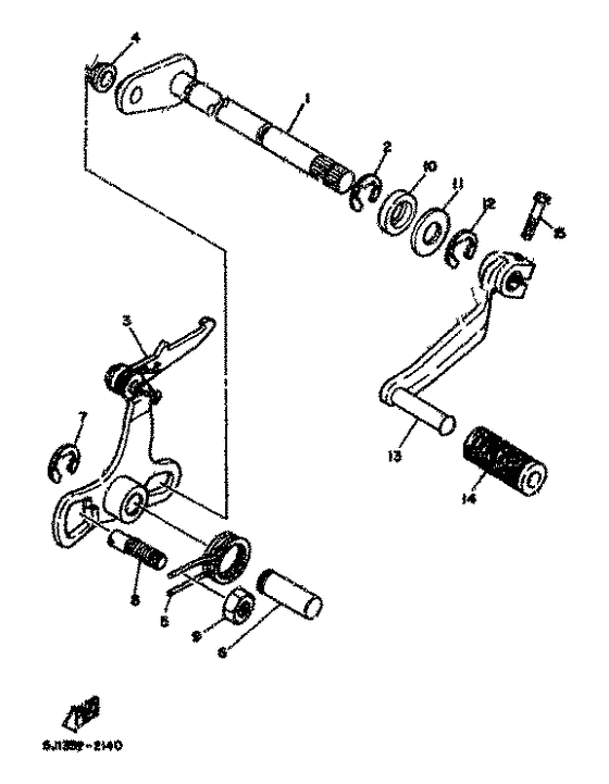 Shift shaft. pedal