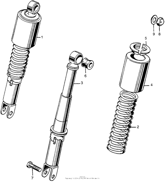 Cl175 rear shock absorber