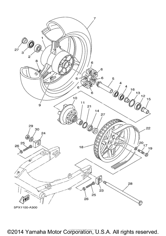 XV1700PCRC Переднее колесо