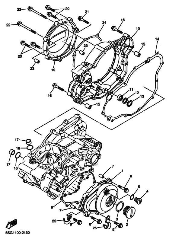 YZ250F Крышка картера двигателя