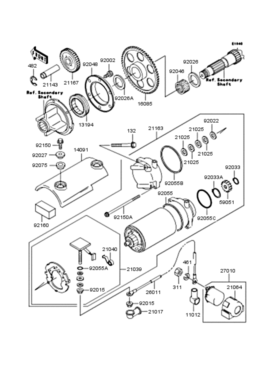 Starter motor/starter clutch