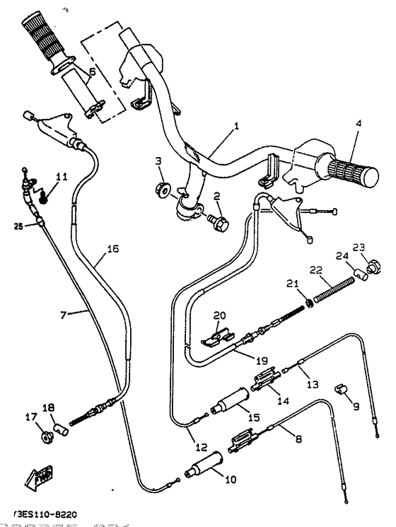 Steering handle. cable