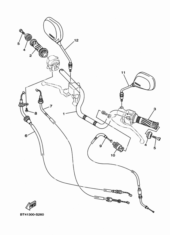 Steering handle & cable