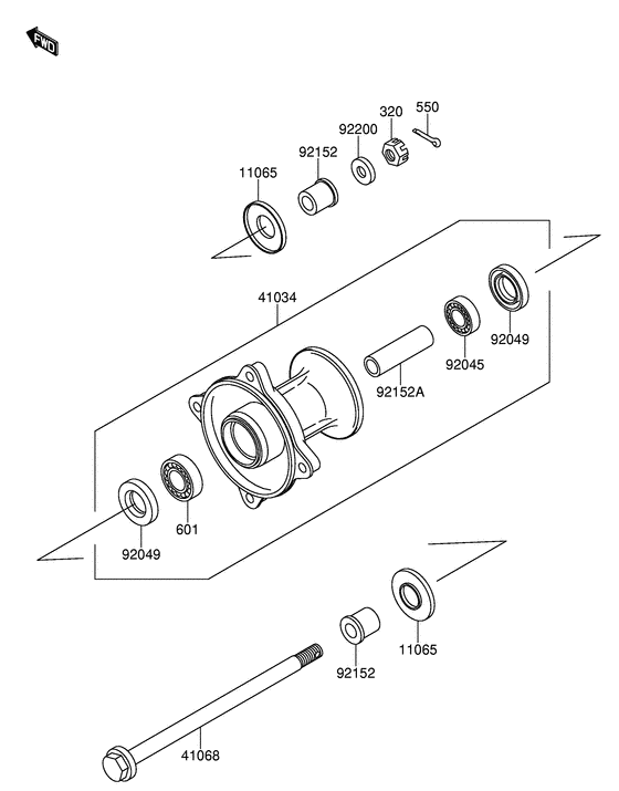 RM65 Передняя втулка