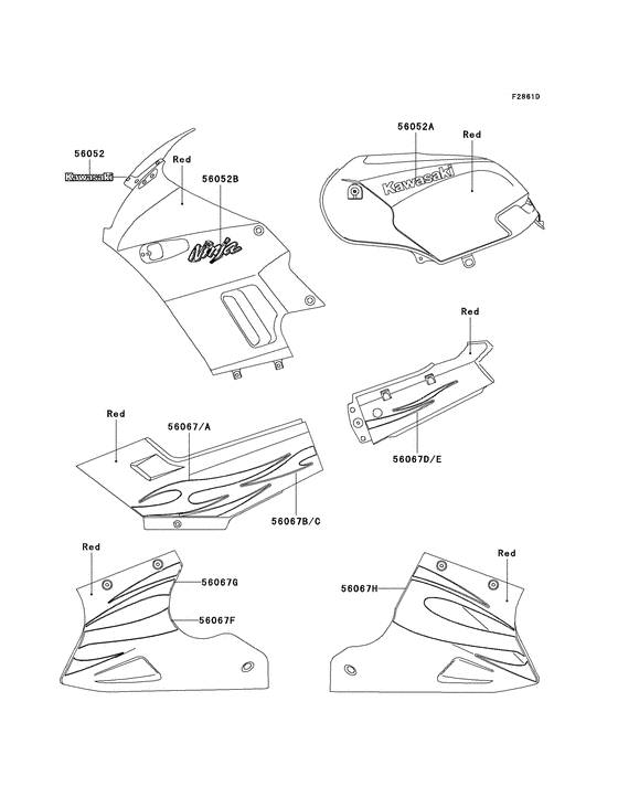 EX250 Наклейки
