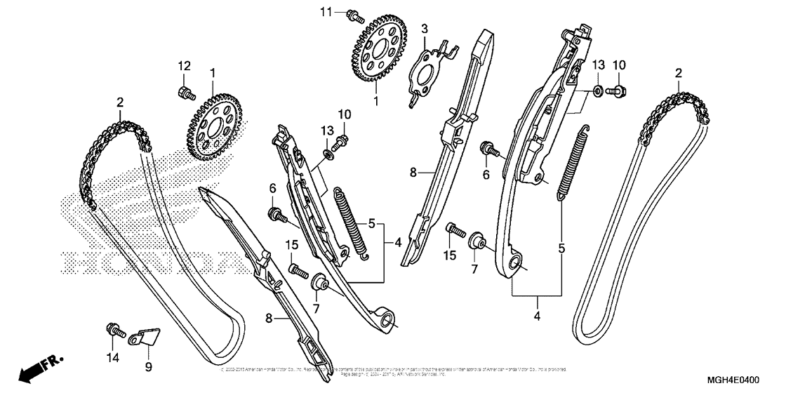 VFR1200X Cam Chain + Tensioner