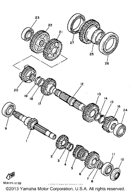 XV700L Трансмиссия