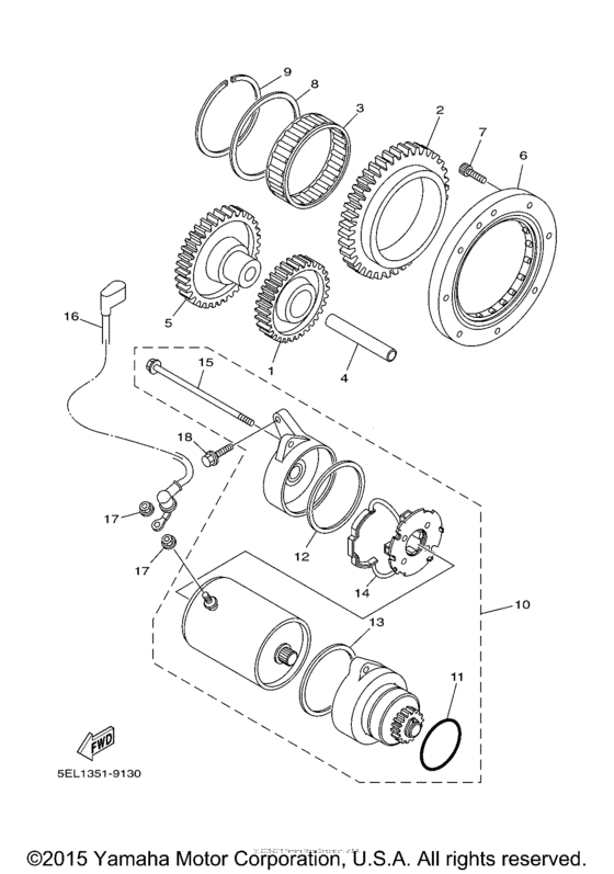 XVS1100M Стартер
