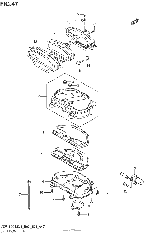 VZR1800BZ Speedometer (Vzr1800Bzl4 E33)