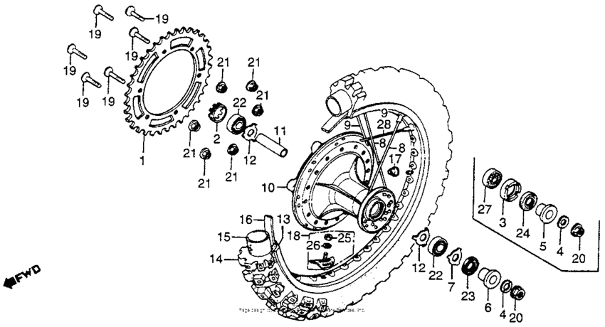 Rear wheel 82-83