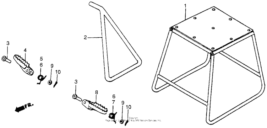 CR250R Подножки