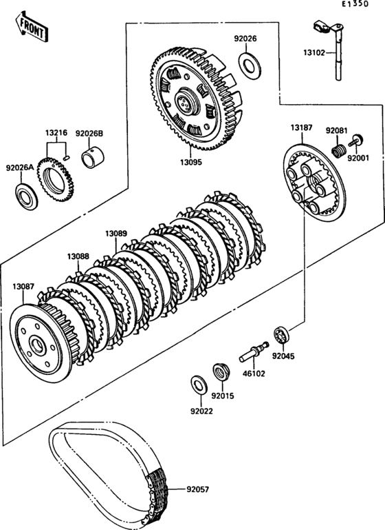 EX500 Сцепление
