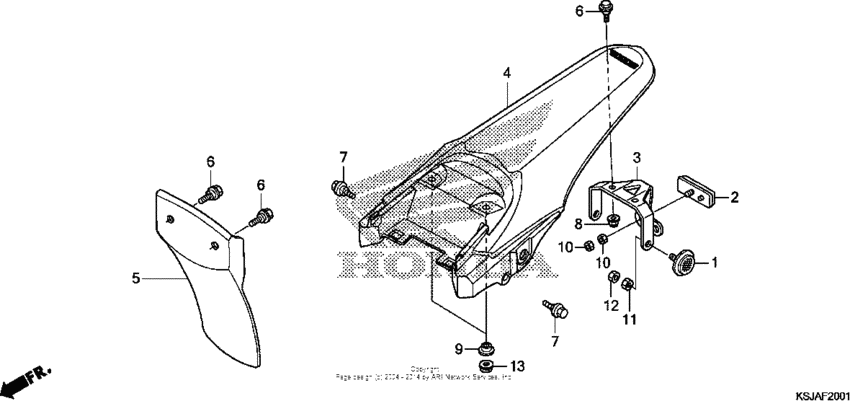 Rear fender (crf80f'11/crf100f'11)