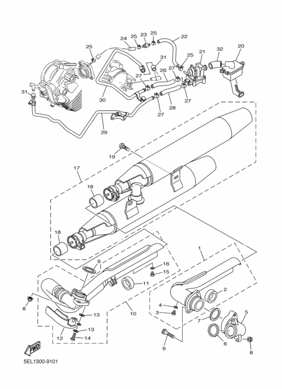 XVS1100 Выхлоп