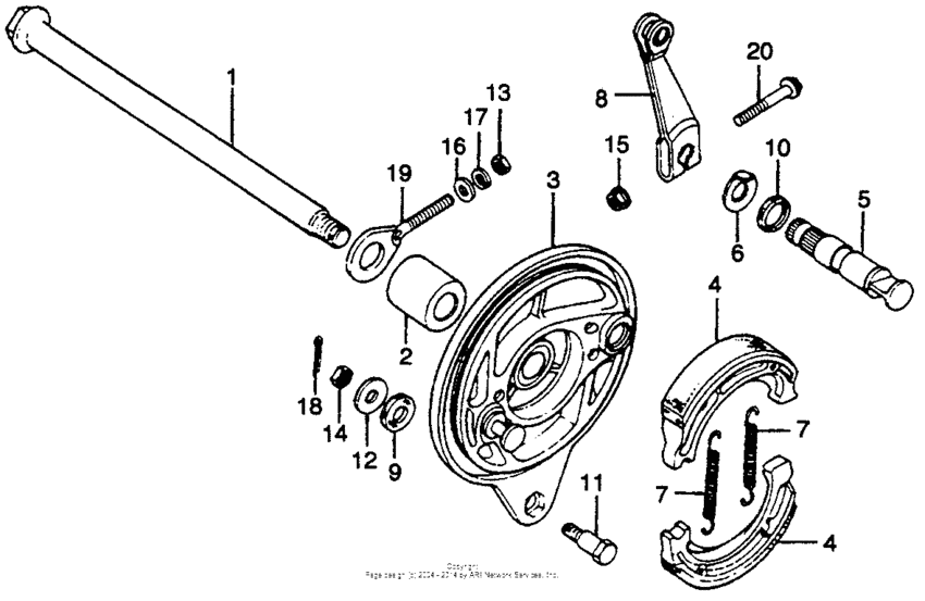 CT125 Задний тормоз