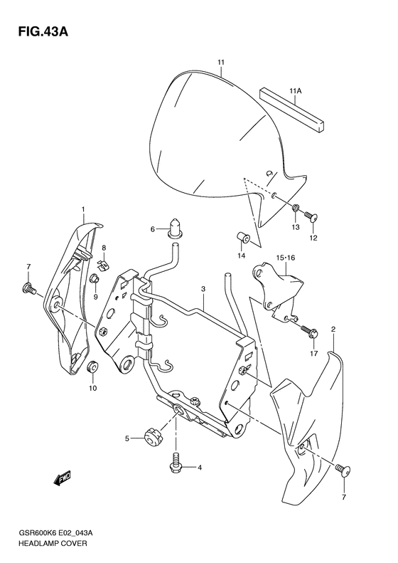 Headlamp cover  front fender