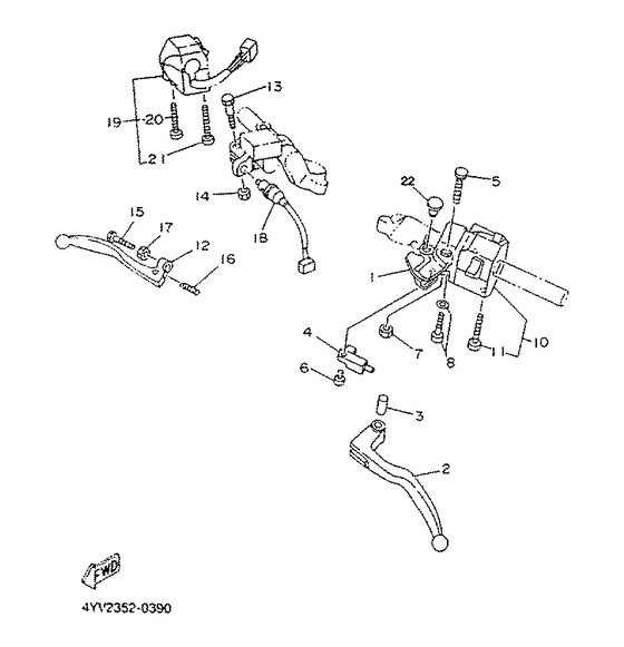 Handle switch. lever
