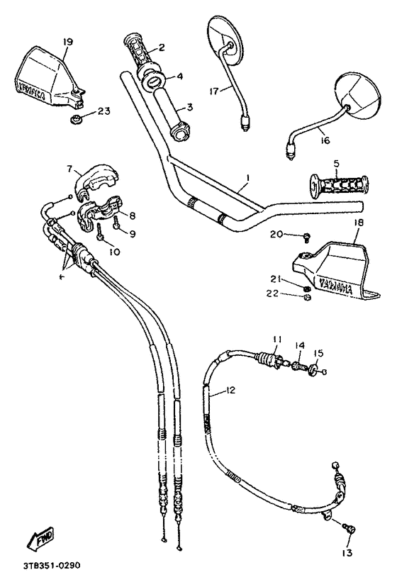 Steering handle. cable
